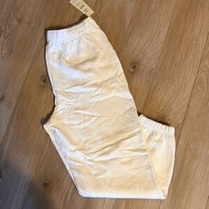 Women’s Large White Cozy Jogger Pants